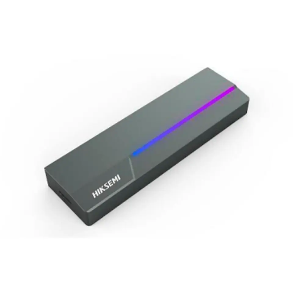 Enclosure (estuche) portatil HIKSEMI MDR1 con luz RGB, Interfaz USB 3.2 Gen 2 Tipo-C, Gris 1