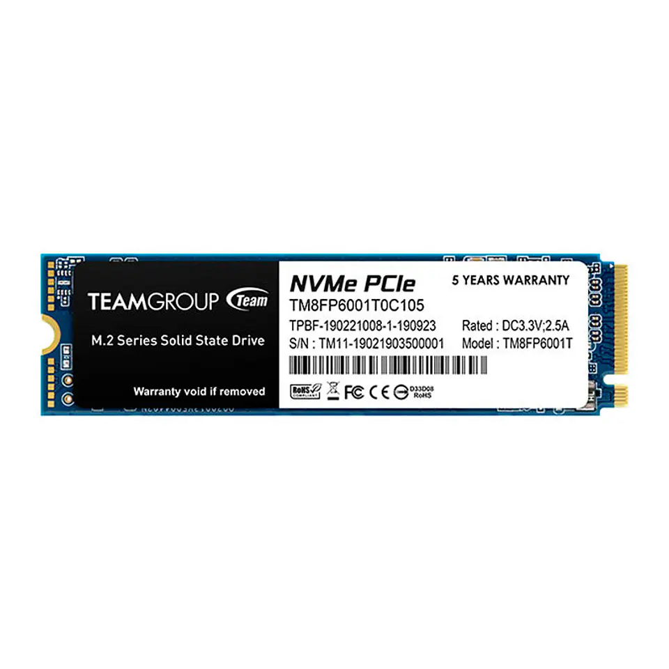 Unidad en estado solido MP33 M.2 PCIe SSD, 1TB, DC +3.3V 1