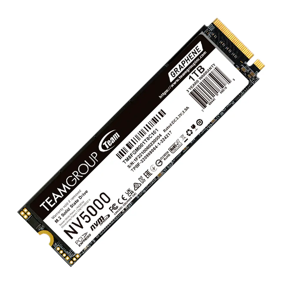 Unidad de estado solido TEAMGROUP NV5000 M.2 PCIe 4.0 SSD M.2 1TB, PCIe Gen4x4 con NVMe 1