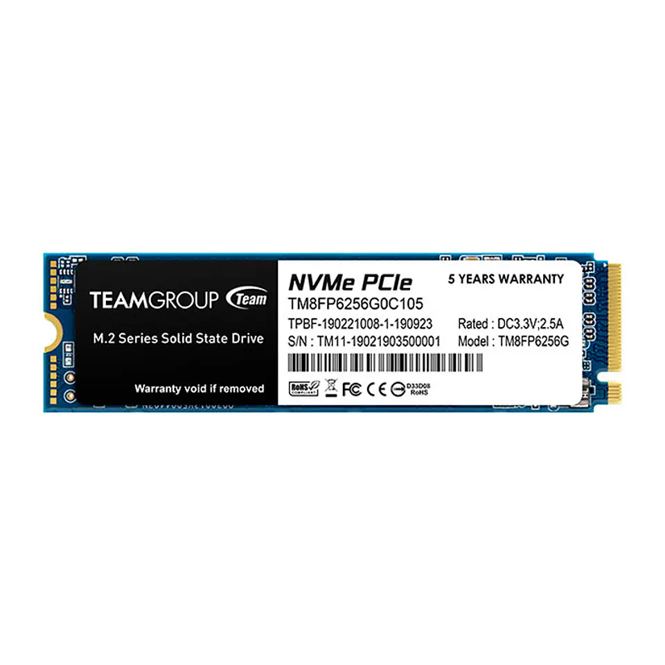 Unidad en estado solido MP33 M.2 PCIe SSD, 256GB, DC +3.3V 1