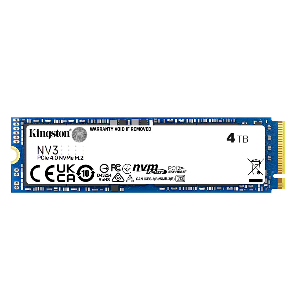Unidad en estado solido Kingston 4000GB NV3 PCIe 4.0 NVMe M.2 SSD 1