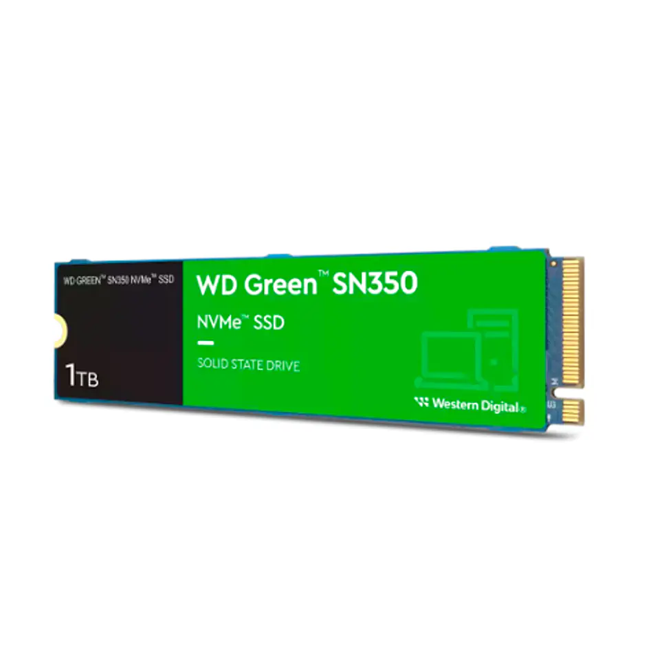 Unidad en estado solido WD Green SN350 NVMe 1TB M.2 2280, PCIe Gen3 x4 NVMe v1.3 1