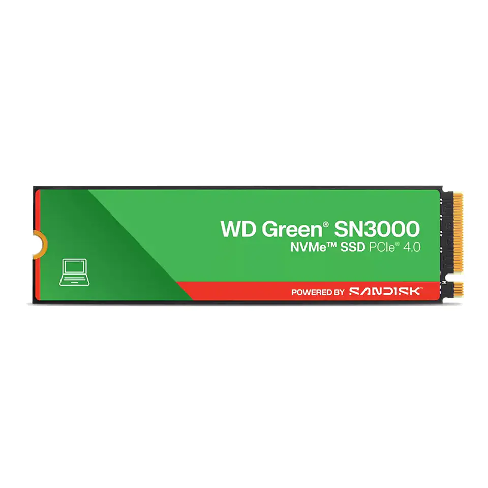 Unidad en estado solido WD Green SN3000 NVMe 1TB M.2 2280, PCIe Gen 4.0 x4, NVMe 1