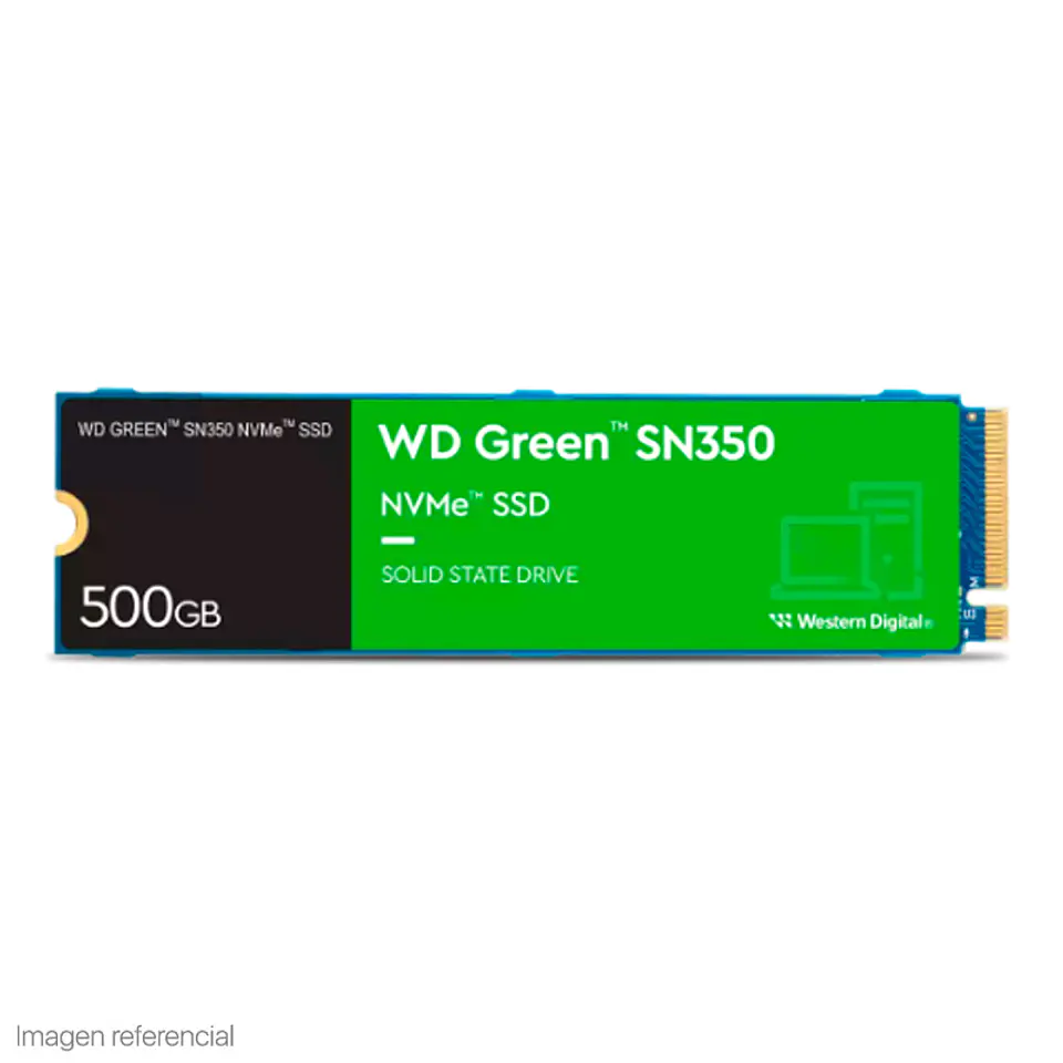 Unidad en estado solido Western Digital Green SN350 NVMe, 500GB M.2 2280 1