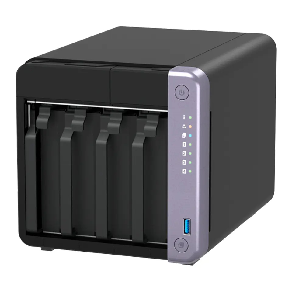 Servidor NAS Qnap TS-432X-4G, Arm AL524 4C/2GHz, 4GB RAM Sodimm, Bahias: 4x3.5