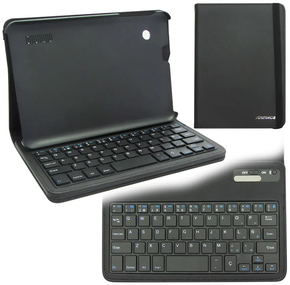 Estuche Advance con teclado Bluetooth, negro. 1