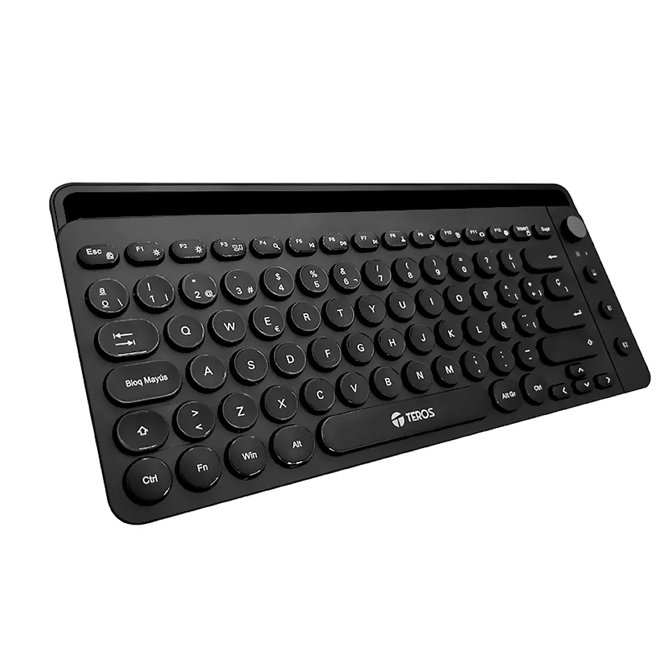 Teclado inalámbrico TEROS TE-4064N, 2.4 GHz, bluetooth 3.0 / 5.2, 80 teclas, negro 3