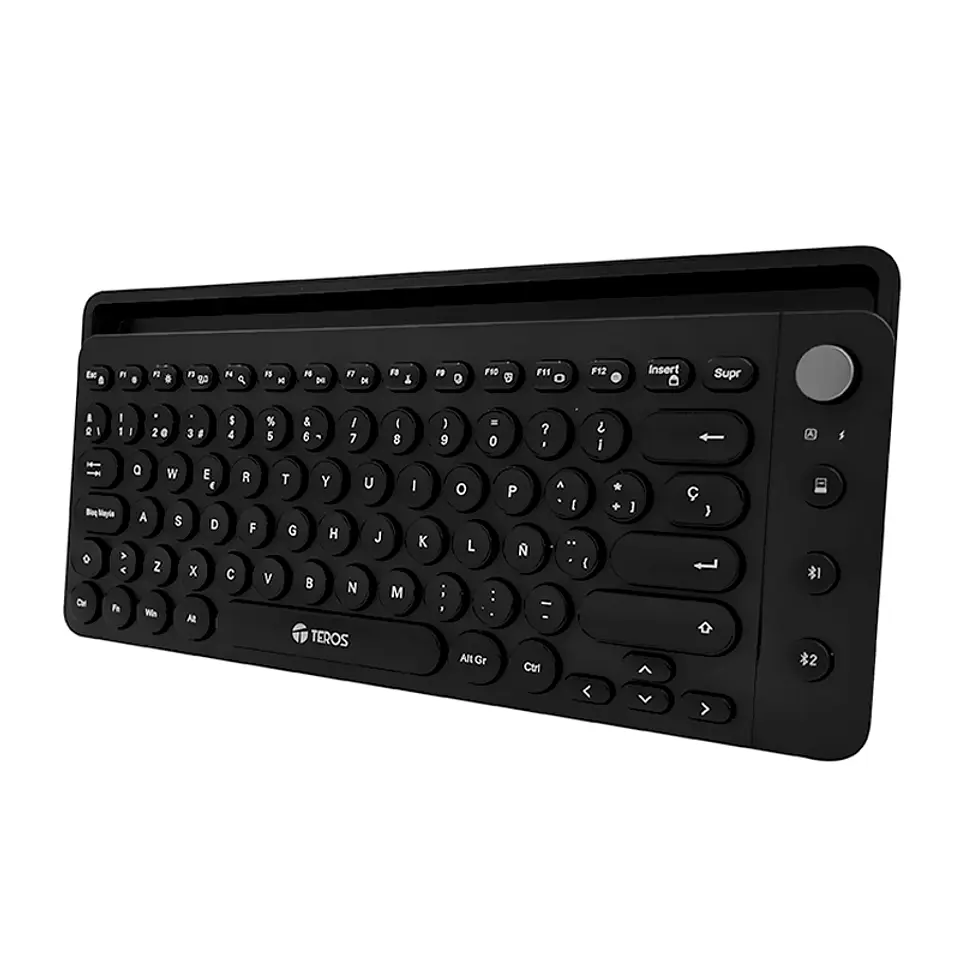 Teclado inalámbrico TEROS TE-4064N, 2.4 GHz, bluetooth 3.0 / 5.2, 80 teclas, negro 6