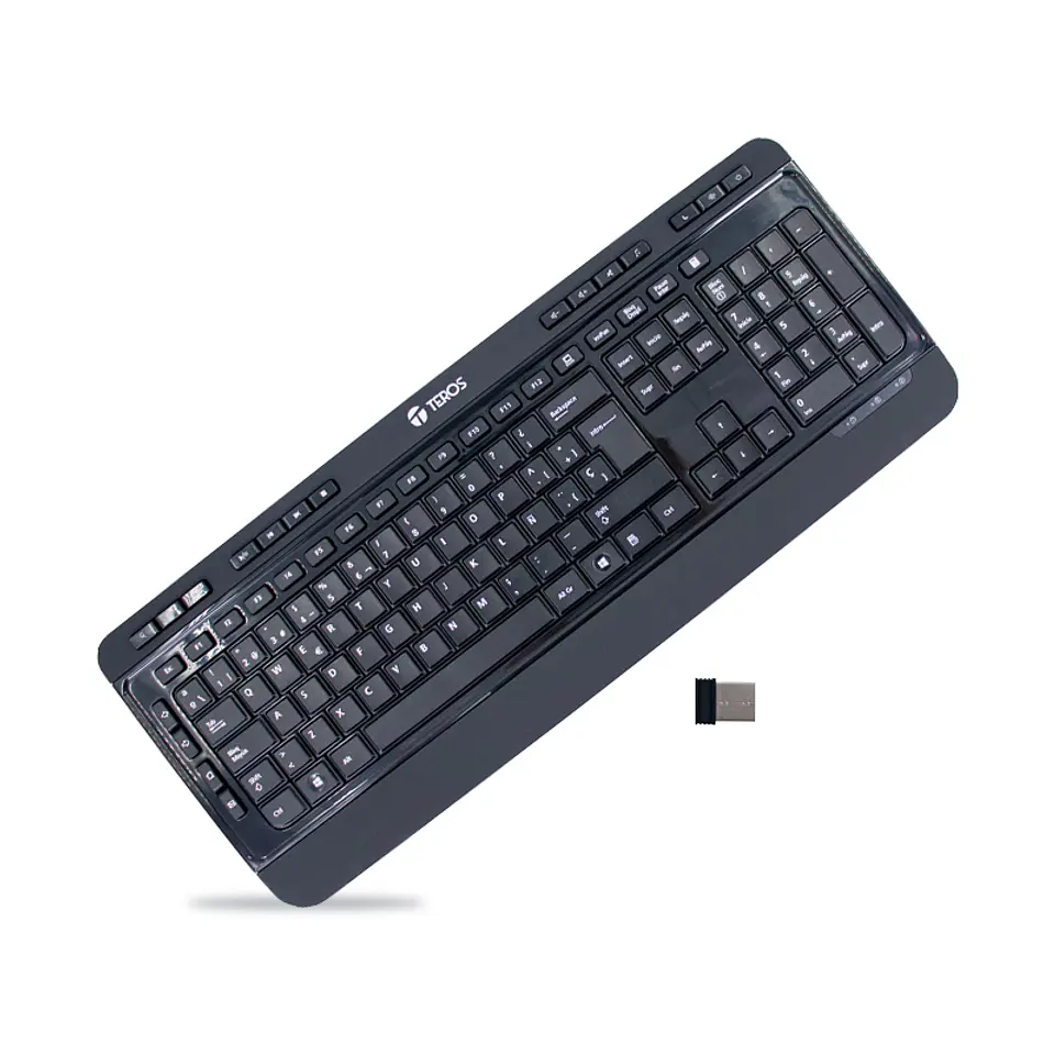 Teclado inalámbrico TEROS TE-4074CS, 2.4Ghz, USB, negro 1