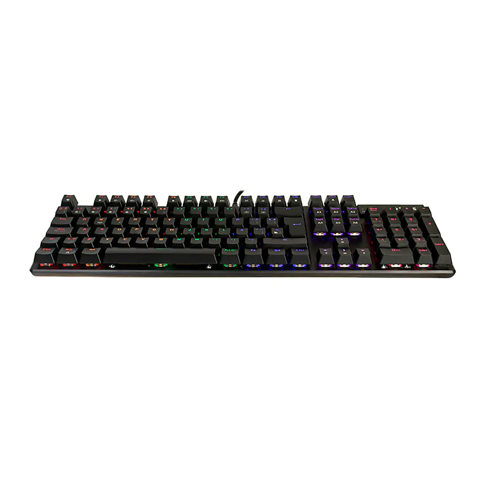 Teclado mecánico TE-4068G, retroiluminación rainbow, USB 2.0, español, color negro 4