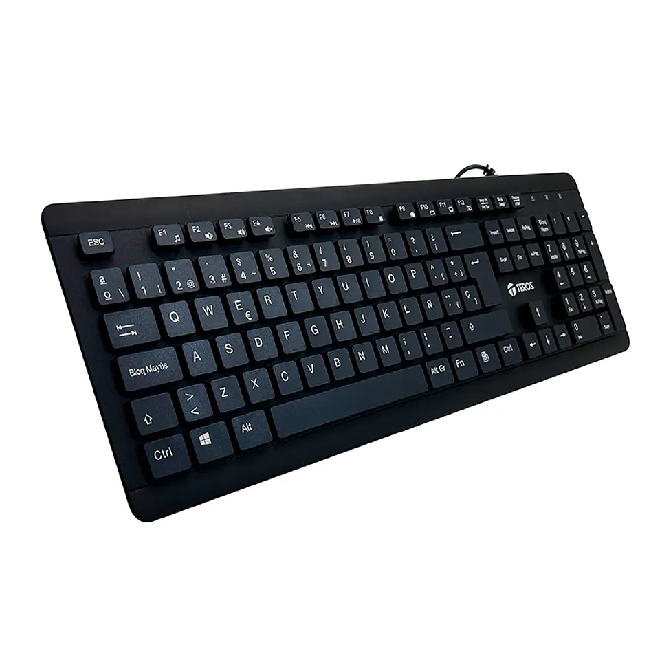 Teclado lavable TEROS TE-4065N, IPX7, USB, negro 1