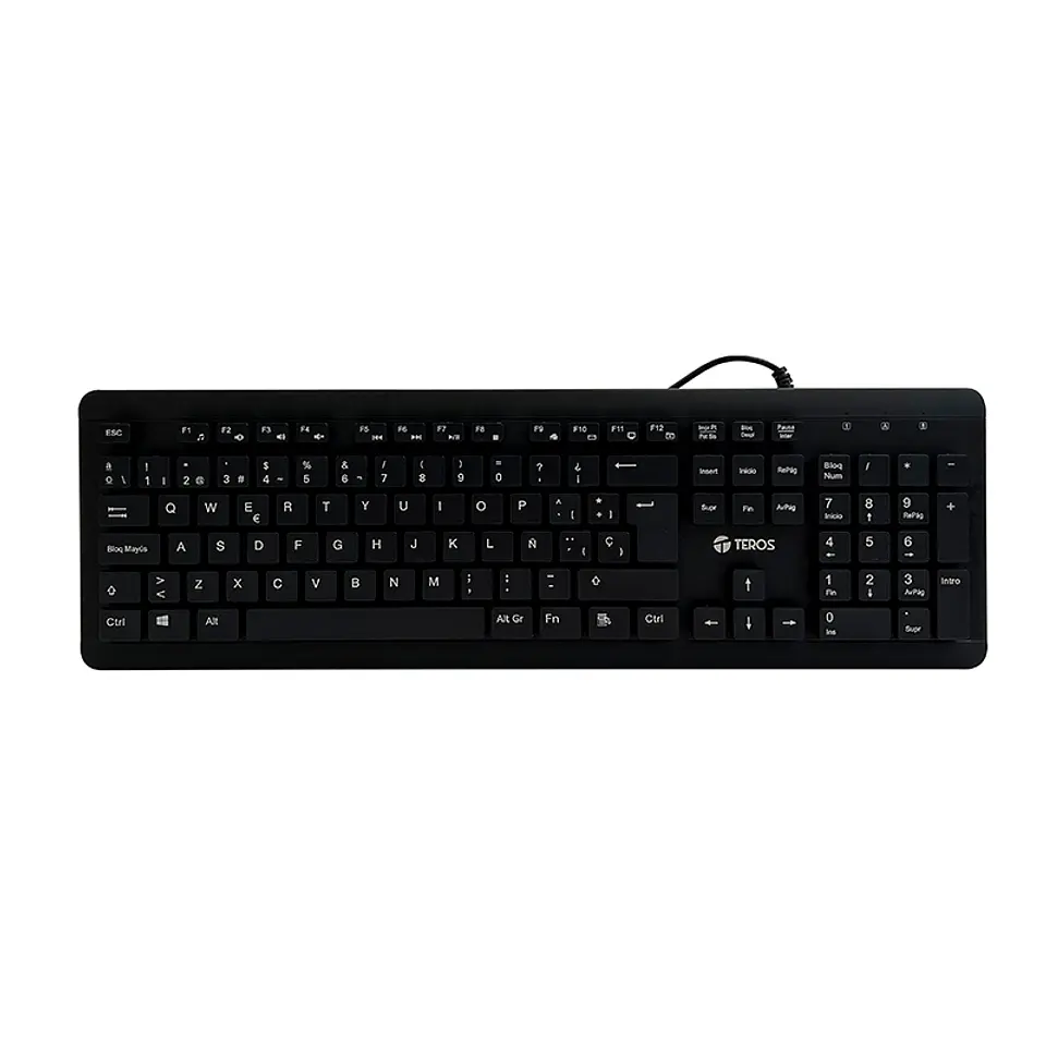 Teclado lavable TEROS TE-4065N, IPX7, USB, negro 2