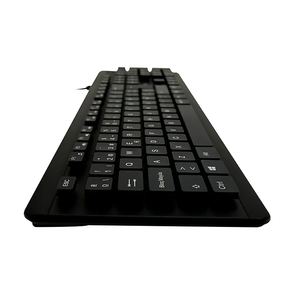 Teclado lavable TEROS TE-4065N, IPX7, USB, negro 3