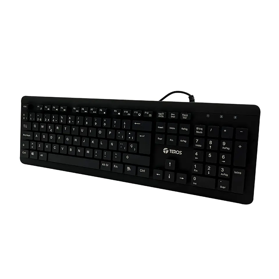 Teclado lavable TEROS TE-4065N, IPX7, USB, negro 5