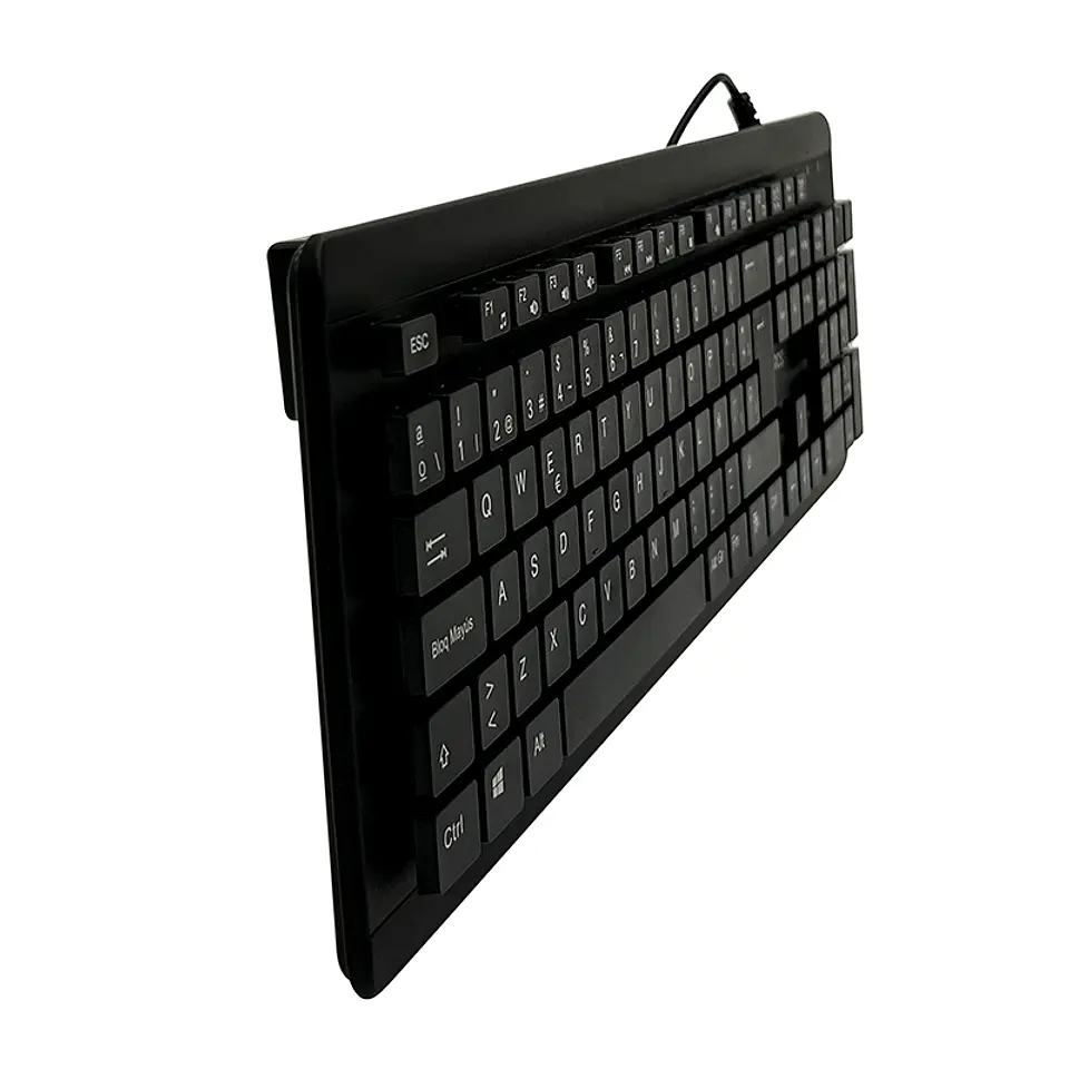 Teclado lavable TEROS TE-4065N, IPX7, USB, negro 7