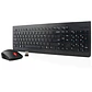 Teclado + Mouse Lenovo, Inalámbrico, Color Negro, (Kit Combo) - Miniatura 1