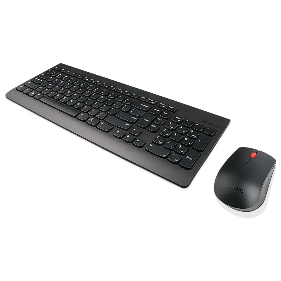 Teclado + Mouse Lenovo, Inalámbrico, Color Negro, (Kit Combo) 3