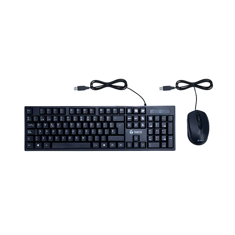 Kit Teclado + Mouse TEROS TE-5015S, negro 2