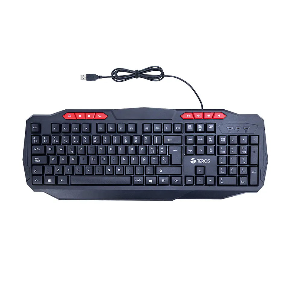 Kit 4 en 1 Teclado + Mouse + Auriculares + Mousepad TEROS TE-5014S 2