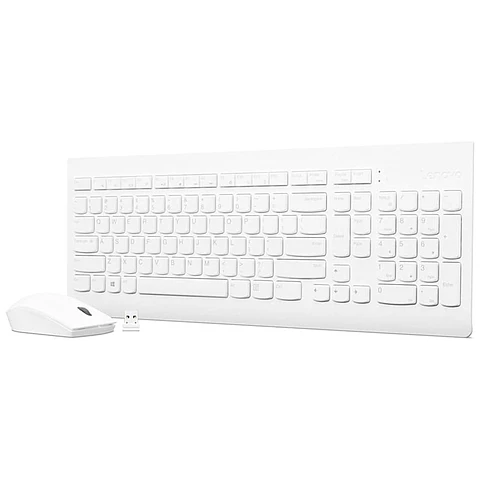 Kit de Teclado + Mouse combo, LENOVO 510, Inalámbrico, Color Blanco