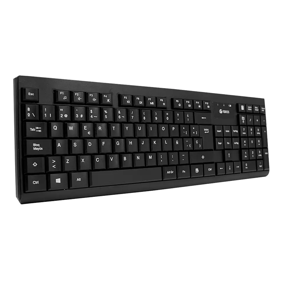 Kit teclado y mouse TEROS TE-4071S, inalámbrico, 2.4 GHz, acabado elegante, negro, español 2