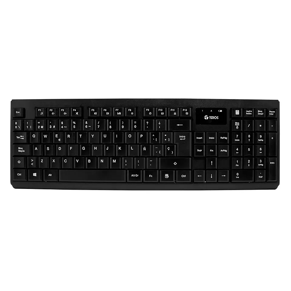 Kit teclado y mouse TEROS TE-4071S, inalámbrico, 2.4 GHz, acabado elegante, negro, español 4