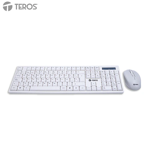 Combo inalámbrico Teclado + Mouse TEROS TE-5016S, blanco