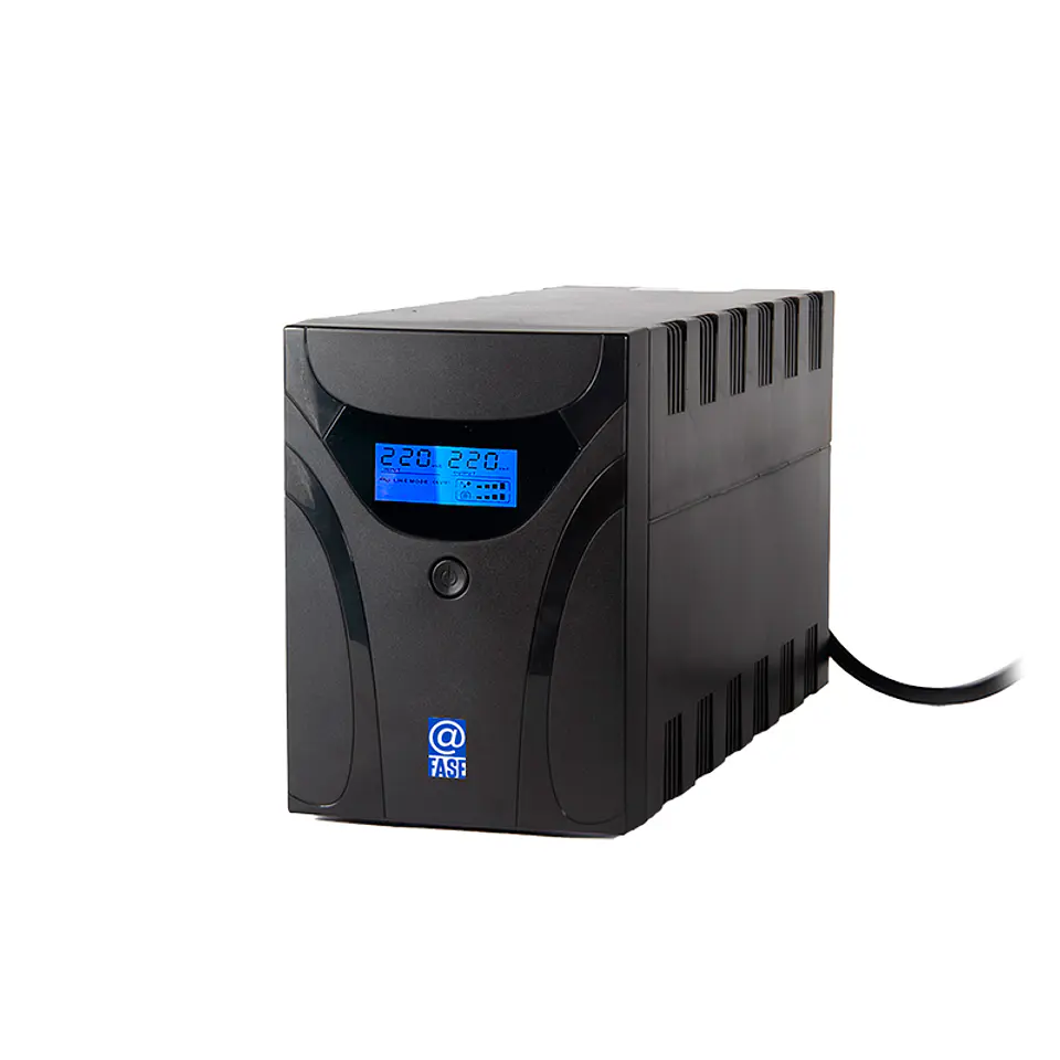 UPS Interactivo Elise Fase, AUR-1000-LCD-USB, 1000 VA / 600 W, Puerto inteligente USB-HID. 1