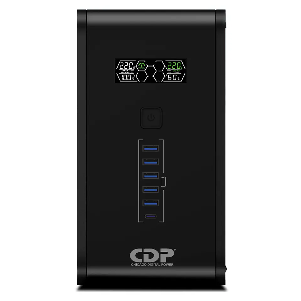 UPS Interactivo CDP (Chicago Digital Power) R-Smart 751i, 750VA / 375W 1