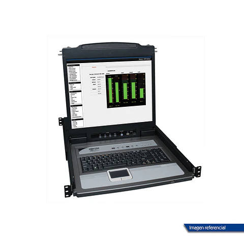 Consola KVM TrippLite para instalación en rack de 1U de 8 puertos con LCD de 19".