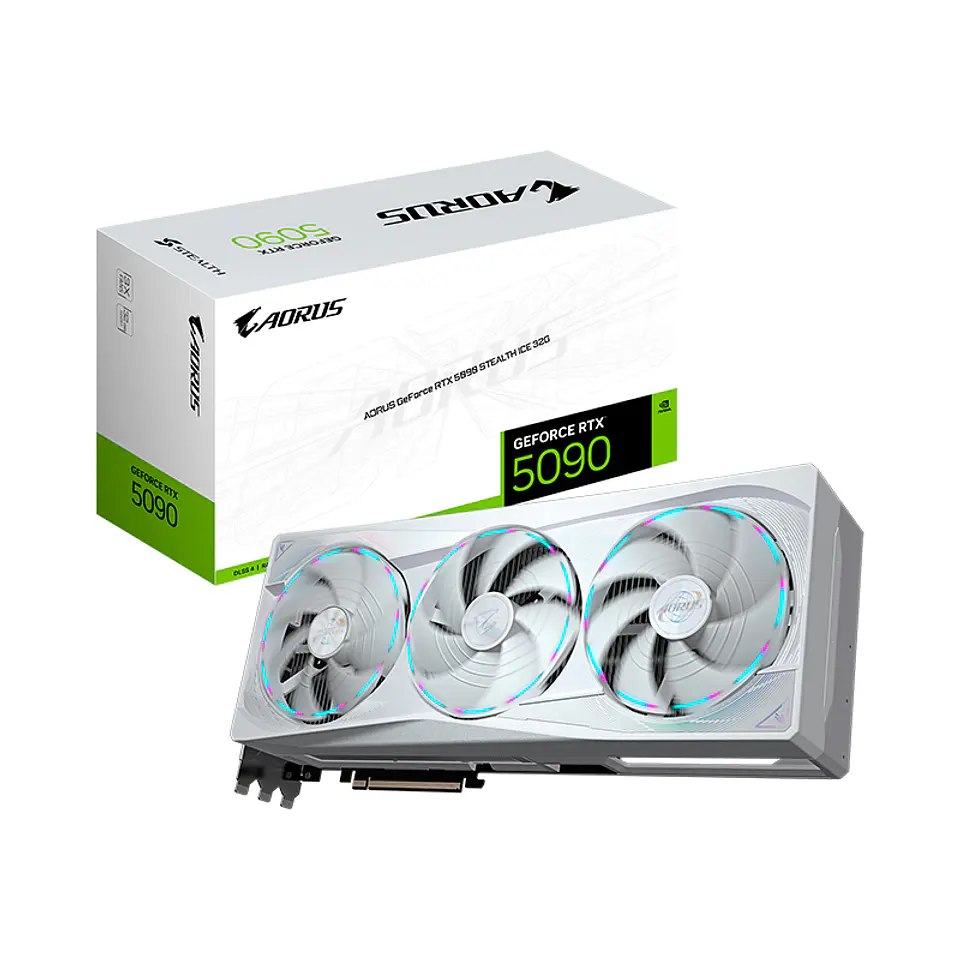 Tarjeta de video GIGABYTE GeForce RTX 5090 STEALTH ICE 32G, 32GB GDDR7, PCIe Gen 5.0 1