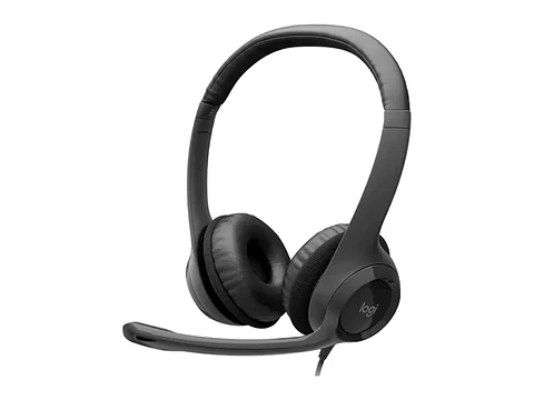 Logitech 981-000014 - Auriculares Estereo (On-Ear) con microfono H390, Interfaz USB-A, Color negro
