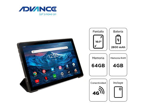 Advance ADV-SP5706 - Tablet SmartPad SP5706, 10.1" WXGA IPS, T310 2.00GHz, 4GB RAM, 64GB, Android 13