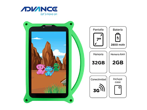 Advance ADV-TR6955 - Tablet Intro TR6955, 7" IPS 1024x600, Android 11 Go, 3G, Dual SIM, 32GB, RAM 2GB