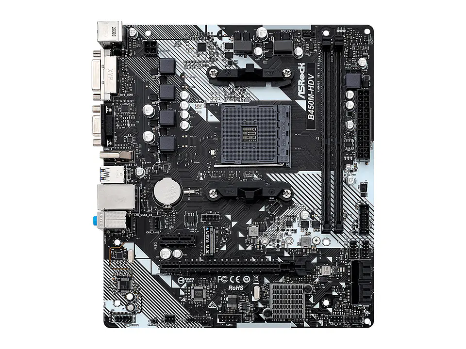 Motherboard ASROCK B450M-HDV R4.0, Chipset AMD B450, Socket AMD AM4, mATX 1