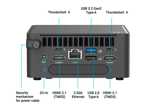 ASUS 90AR00Q2-M00230 - Barebone NUC 15 Pro, Intel Core 3 100U 1.2 / 4.7GHz/6C/8T/10MB Smart Cache