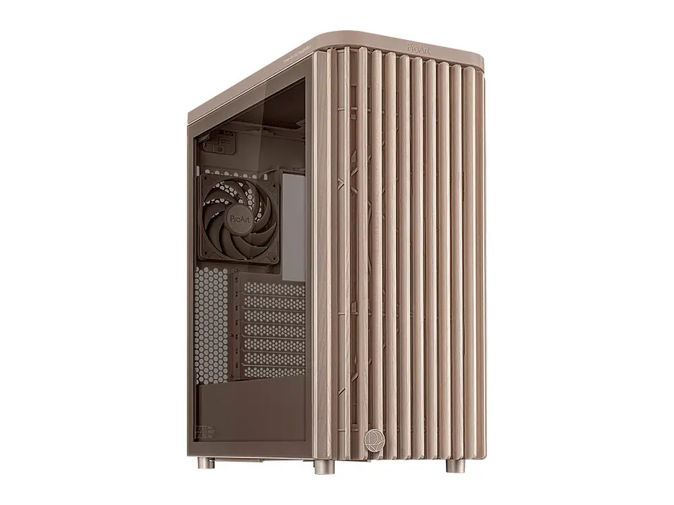ASUS PA401/BEIGE/WOOD/TG - Case ProArt PA401 Wood Edition Beige - Tempered Glass Panel 1