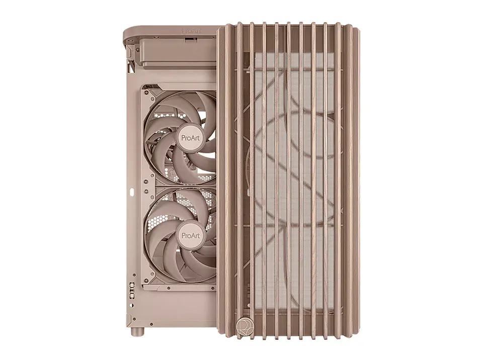 ASUS PA401/BEIGE/WOOD/TG - Case ProArt PA401 Wood Edition Beige - Tempered Glass Panel 5