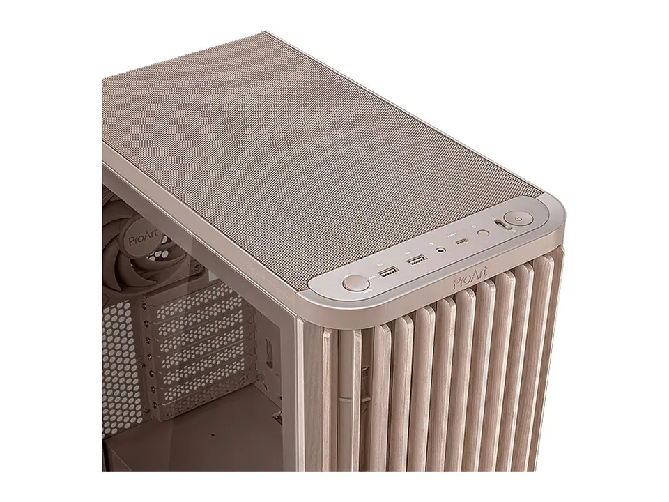 ASUS PA401/BEIGE/WOOD/TG - Case ProArt PA401 Wood Edition Beige - Tempered Glass Panel 6
