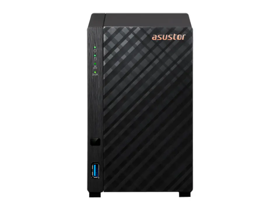 ASUSTOR AS1202T - Servidor NAS Drivestor 2 Gen2, Realtek RTD1619B 1.7GHz QC/1GB DDR4 RAM 1