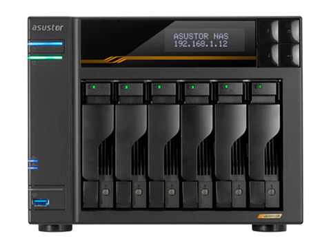 ASUSTOR AS6806T - Servidor NAS Lockerstor 6 Gen3 Ryzen V3C14/QC/10nm, 16GB Ecc DDR5-4800