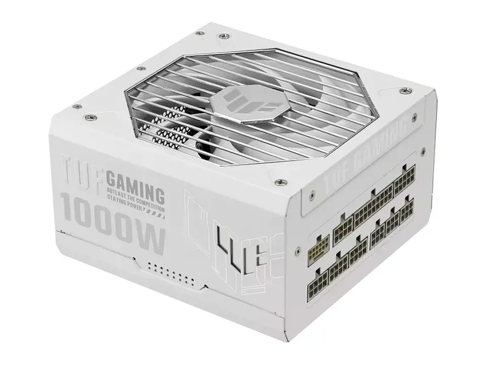 ASUS TUF-GAMING-1000G-WHITE - Fuente de alimentación TUF Gaming 1000W Gold White Edition, 80 PLUS Gold, Formato ATX 3
