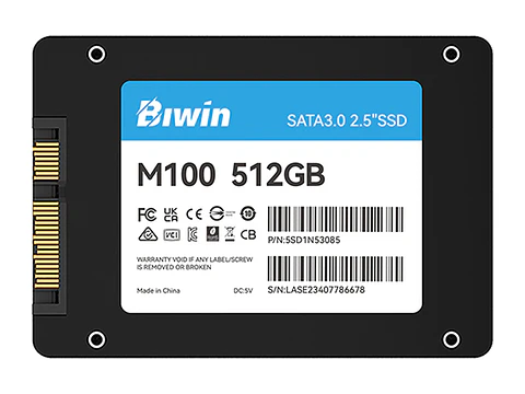 Biwin BM100NN512G-RGX - Unidad en estado solido M100, 512GB, SATA 6Gb/s, 2.5"