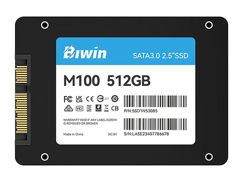 Biwin BM100NN512G-RGX - Unidad en estado solido M100, 512GB, SATA 6Gb/s, 2.5