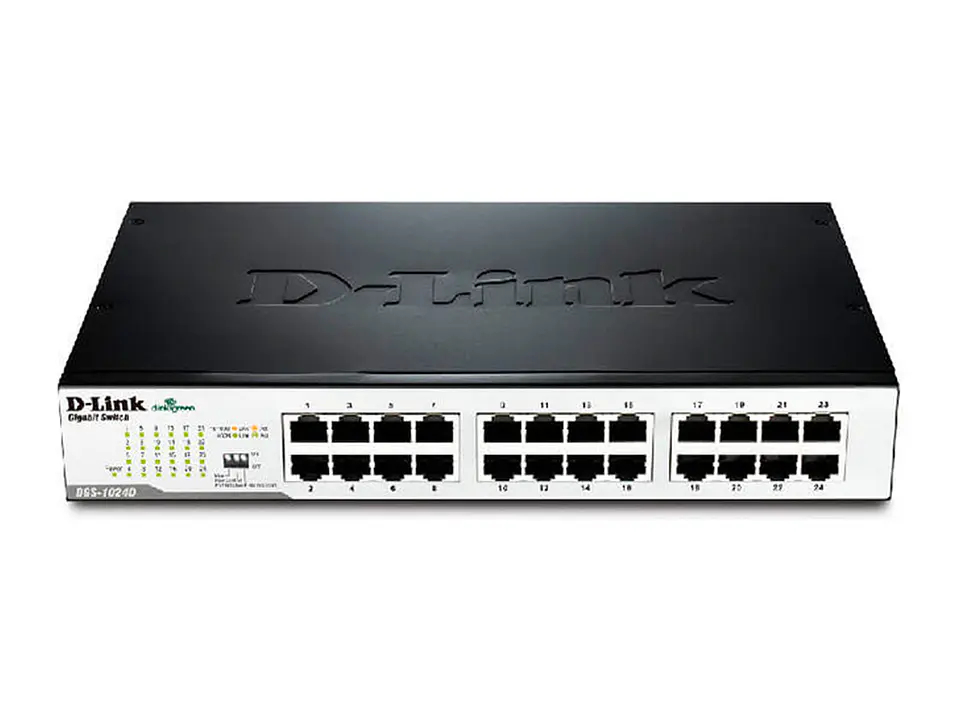 D-Link DES-1024D - Switch, 10/100 Mbps, 24 x RJ-45, CSMA/CD, para Rack, Autovoltaje 1