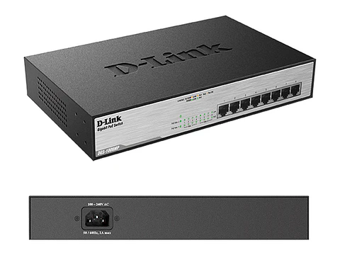 D-Link DGS-1008MP - Switch, 8 RJ-45 10/100/1000 Mbps, PoE
