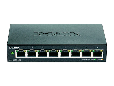 D-Link DGS-1100-08V2 - 8-PORTS Gigabit Easy Smart