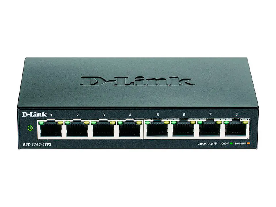 D-Link DGS-1100-08V2 - 8-PORTS Gigabit Easy Smart 1