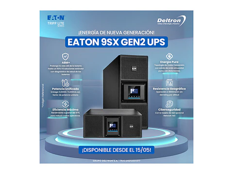 Eaton 9SX11KIRT4UG2 - UPS Online de Doble Conversión 9SX 11000i RT4U G2, 11000VA/11000W Rack/Torre 4U