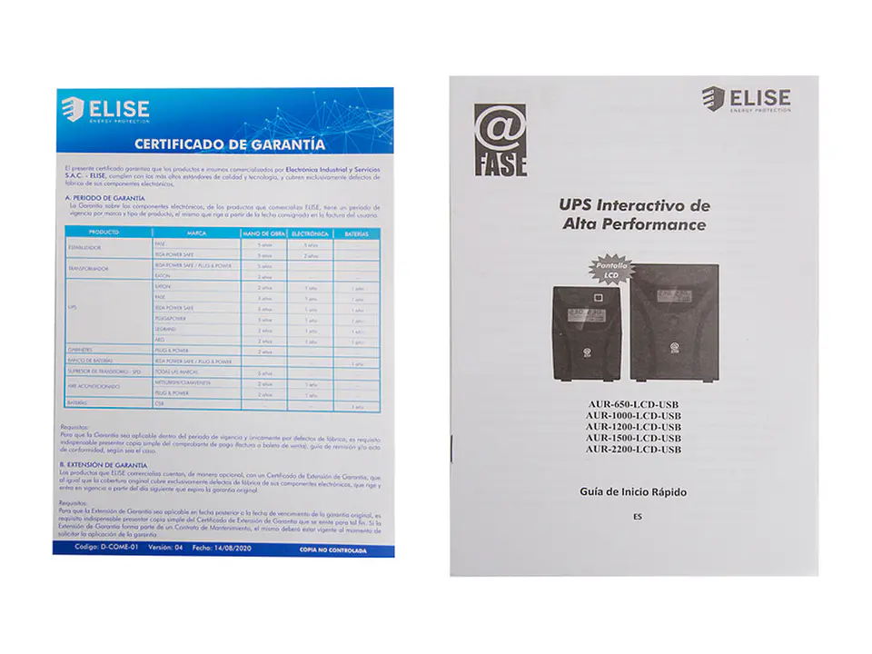 Elise AUR-1500-LCD-USB - UPS Interactivo Fase, 1500 VA / 900 W, Puerto inteligente USB-HID 4